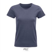 SOL'S - Pioneer T-Shirt dames - Denim - 100% Biologisch Katoen - M