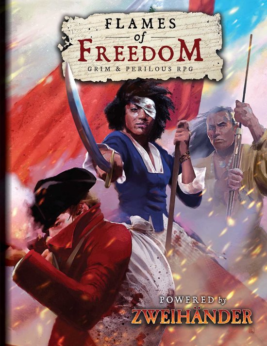 FLAMES OF FREEDOM Grim & Perilous RPG - cover