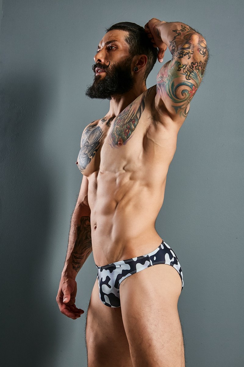 Goedkoopste Body Pleasure Low Brief Bikini Mannen Ondergoed Shadow - Size M