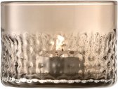Porte-bougie chauffe-plat en osier LSA avec bougie chauffe-plat 6,5 cm
