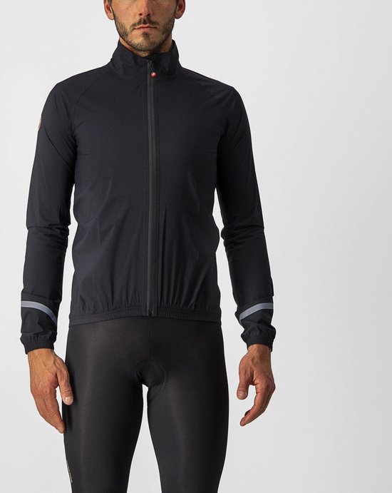 Castelli Fietsjack waterdicht Heren Zwart - EMERGENCY 2 RAIN JACKET LIGHT BLACK - 2XL