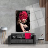 Tableau Mural Toile De Luxe – Graffiti LV Rose Grenat Et Blanc – Artura-Art, Made In Germany