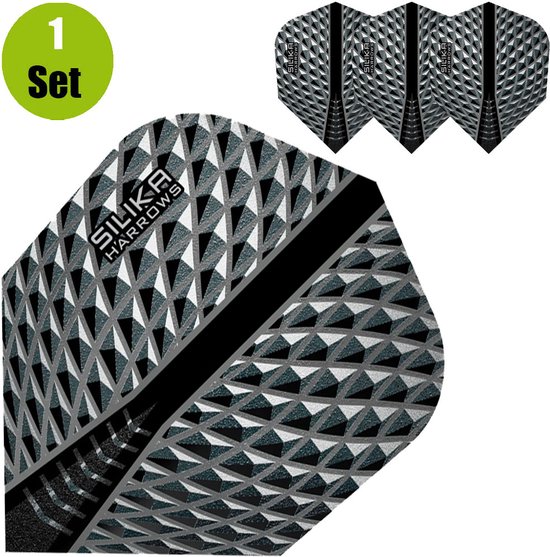 Harrows Silika Round NO6 Smokey Tough Crystalline Coated - Dart Flights van Harrows — afbeelding 3