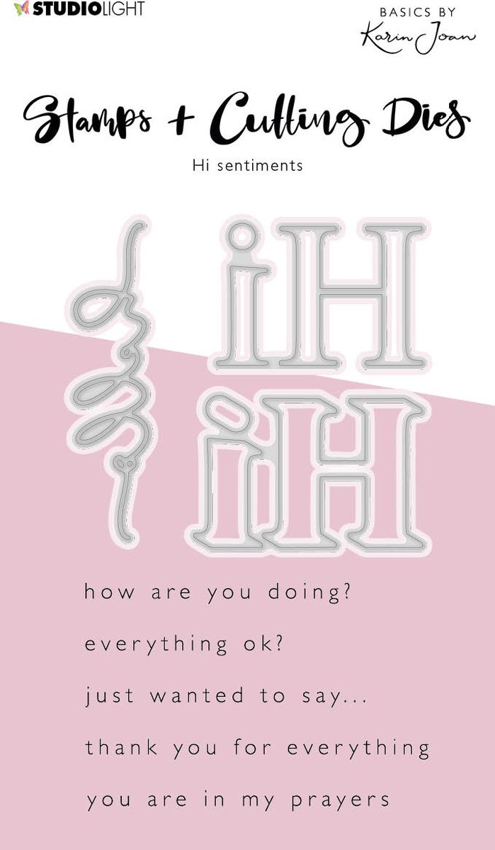 Studio Light Essentials Stamp & Cutting Die Hi Sentiments