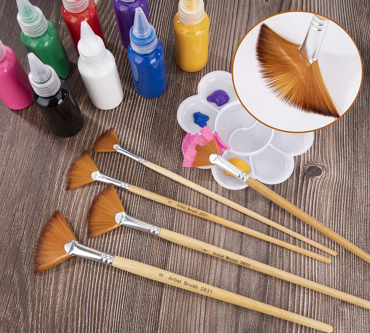 Set van Penselen Kwasten Verven Schilderen Painting Brush Set Schilderen... bol