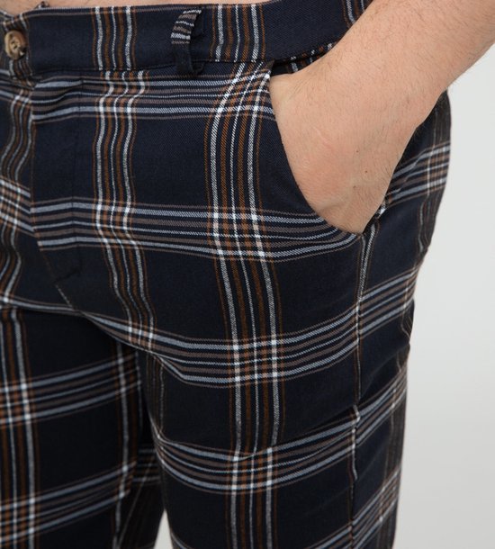 Street One Geruite Chino - Heather Grey Melange / Grijs | - Cotton Blues