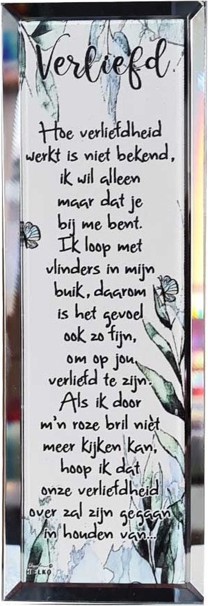Gedichtenspiegel - staand model - Verliefd - liefde - tekst - Wat ik je zeggen wil...-gedicht Verliefd