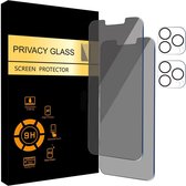 iPhone 13 Pro Screenprotector Privacy Glass - 2 stuks gehard beschermglas - 2 stuks cameralens beschermers