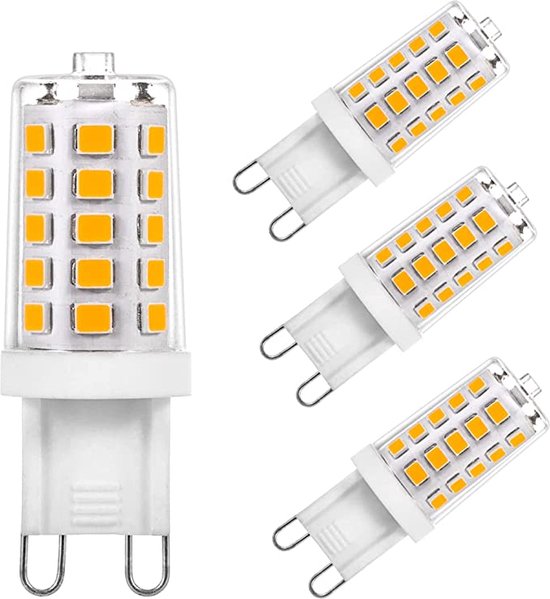 4 X G9 LED - 4.8 Watt / 220V - Lampe LED enfichable - Wit Chaud 3000K  16X58mm - Lampe