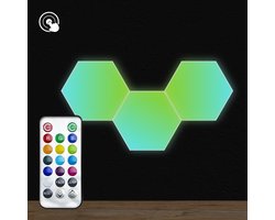 HappyLEDS® Hexagon LED Lights Touch - Wandlamp Binnen – RGB Lamp - Gaming Accesoires – Hexagon LED Panelen - 3 Stuks