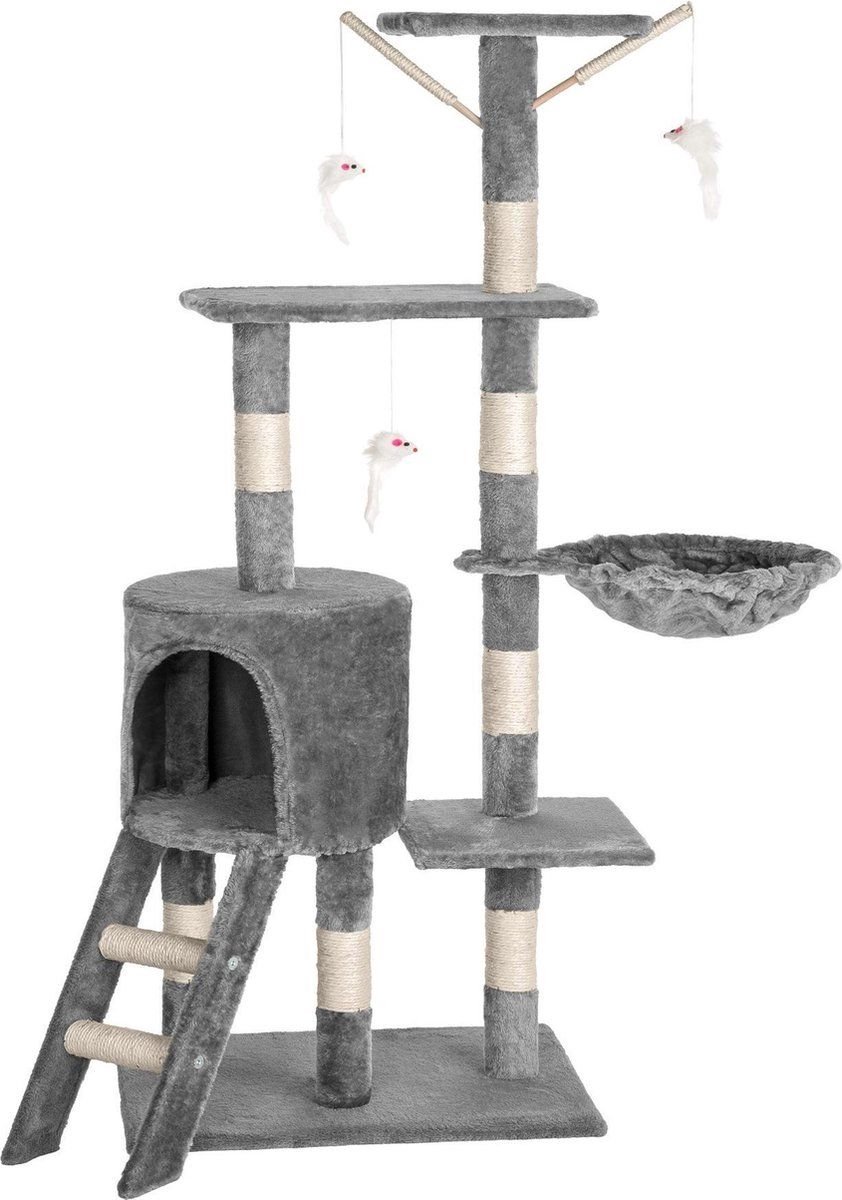 Topmast Krabpaal - Kattenpaal - Sara - 50 x 35 x 138 cm - Grijs