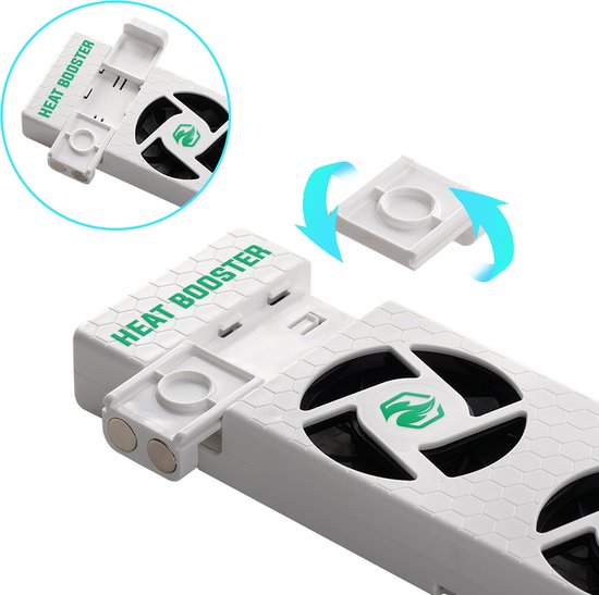 Radiator Ventilator - Single-set – Universeel - Geschikt voor standaard, smalle en enkelplaats radiatoren en convectoren - Magnetisch -  Geruisloos - Ultrazuinig