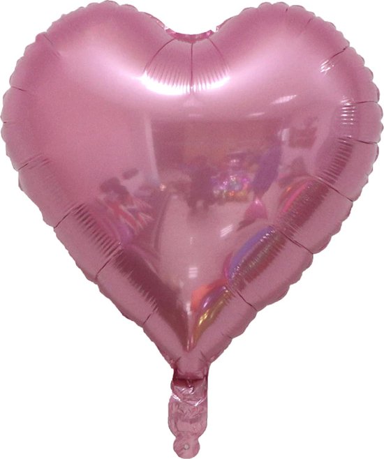 Hartjes Ballonnen (3) - Folieballon Hartje - Hartvorm - Liefde - Decoratie Hart - Kleur: Lichtroze