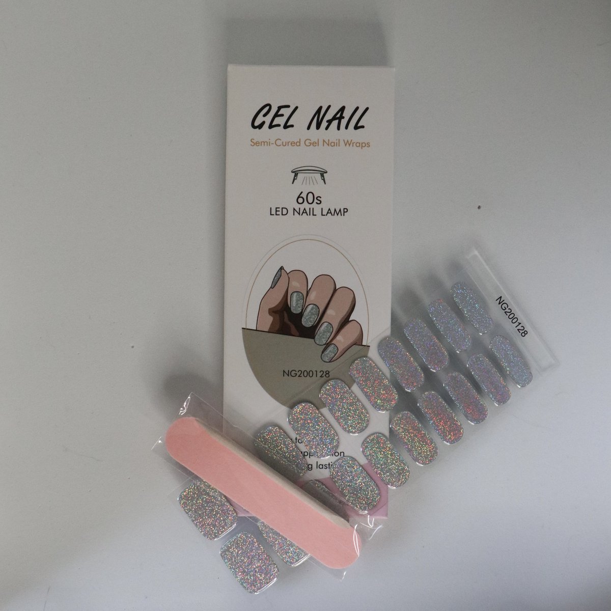 YellowSnails - Gel Nagel Wraps - Shiny silver - Gel Nagel Stickers - Gel Nagel Folie - Gel Nail Wraps - Gel Nail Stickers - Nail Art - Nail Foil