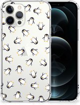 Doorzichtige Silicone Hoesje Geschikt voor iPhone12 Pro Max Pinguïn