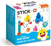 Stick-O Baby Shark Family set - 30 onderdelen- magnetisch speelgoed- speelgoed 1 jaar- peuter speelgoed jongens en meisjes- baby speelgoed- speelgoed jongens 2 jaar