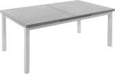 NATERIAL - Tuintafel uitschuifbaar LAS VEGAS - Uitschuifbare tafel voor 6 tot 8 personen - 180/240x100cm - Eettafel - aluminium - lichtgrijs