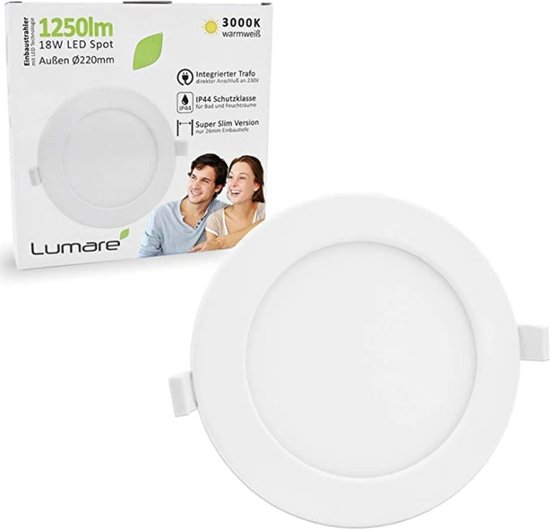 Lumare LED-inbouwspots | Extra platte LED-spots voor plafonds, badkamers en  natte... | bol
