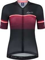 Rogelli Impress II - Maillot Cyclisme Manches Courtes - Femme - Taille L - Bordeaux, Corail, Zwart