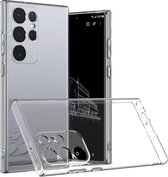Geschikt voor Samsung Galaxy S23 Ultra Hoesje - Siliconen - Samsung S23 Ultra Hoesje Transparant Siliconen Case