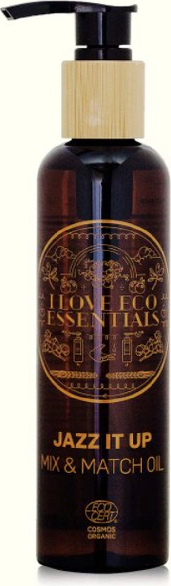 I LOVE ECO ESSENTIALS Jazz It Up Body Oil - Lichaamsolie - 150ml - Ecocert COSMOS certified Organic - Gerecycleerde plastic fles