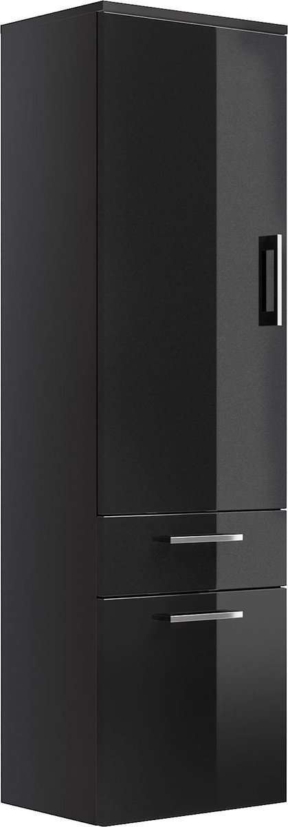 Badkamer kolomkast Ilse Antraciet - Breedte 40 cm - Hoogte 134.5 cm - Diepte 30 cm