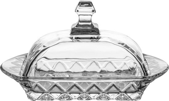 Florina Taglio beurrier en verre beurrier avec beau relief 17 cm - design  unique - en... | bol