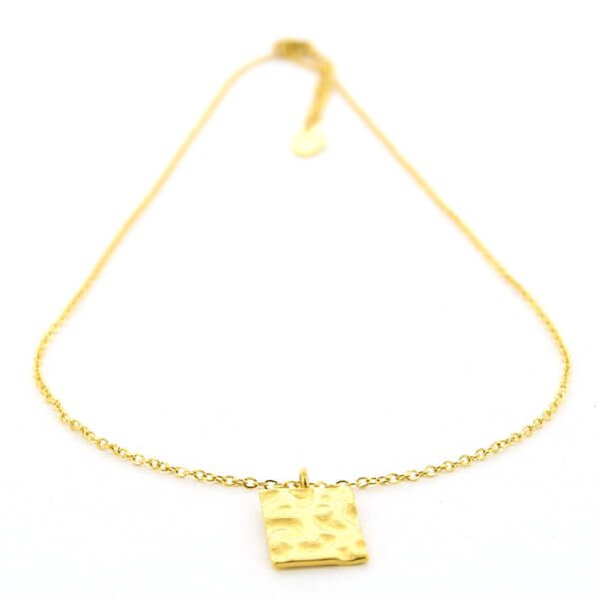 Kalli Ketting Pattern Rectangle Goud