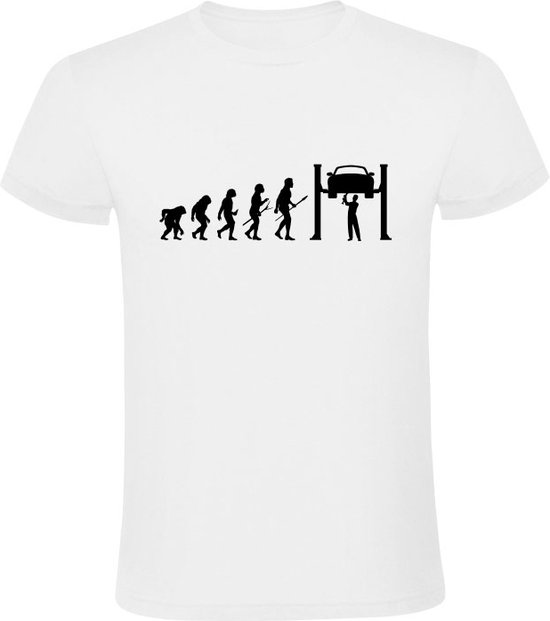 T-shirt pour homme Auto Mechanic Evolution | garage | réparation | technicien de maintenance | travail | emploi | mécanicien