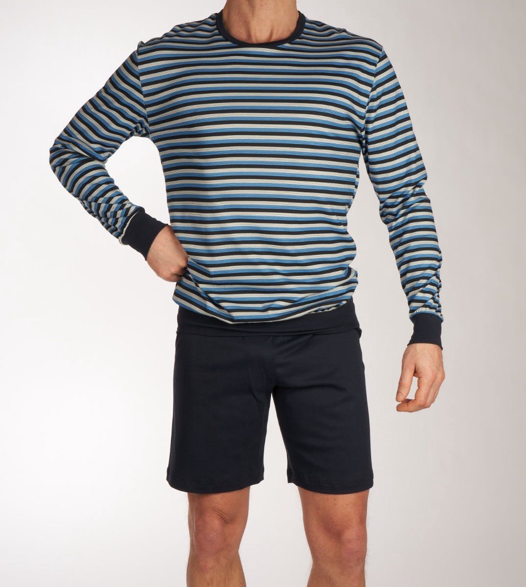 Calida Relax Streamline Pyjama korte broek - 474 Blue - maat XL (XL) - Heren Volwassenen - 100% katoen- 43686-474-XL