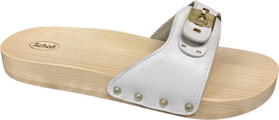 Scholl Pescura Flat Lea-W bianco-scholl slipper-scholl klompen