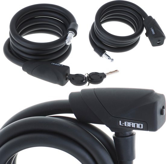 L-BRNO fietsveiligheidsslot lange spiraalsleutel 150cm van Luna — afbeelding 5