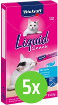 Vitakraft Cat Liquid Snack - Zalm & Omega - 5 x 6 st