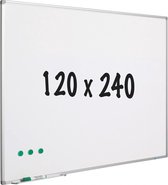 Whiteboard geëmailleerd staal - Wit - Magnetisch - 120x240cm