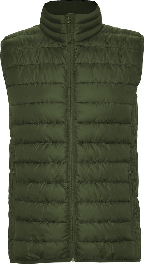 Leger Groene gewatteerde bodywarmer met polyester dons model Oslo merk Roly maat M