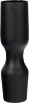 Zwarte vaas - Handgemaakt - Van glas matzwart- Duurzaam - 40 x 12 cm