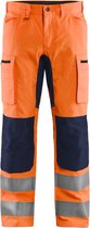 Blaklader High Vis broek met stretch 1585-1811 - High Vis Oranje/Marineblauw - C144