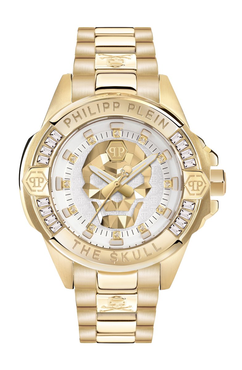 Philipp Plein The $Kull Genderless PWNAA0722 Horloge - Staal - Goudkleurig - Ø 41 mm