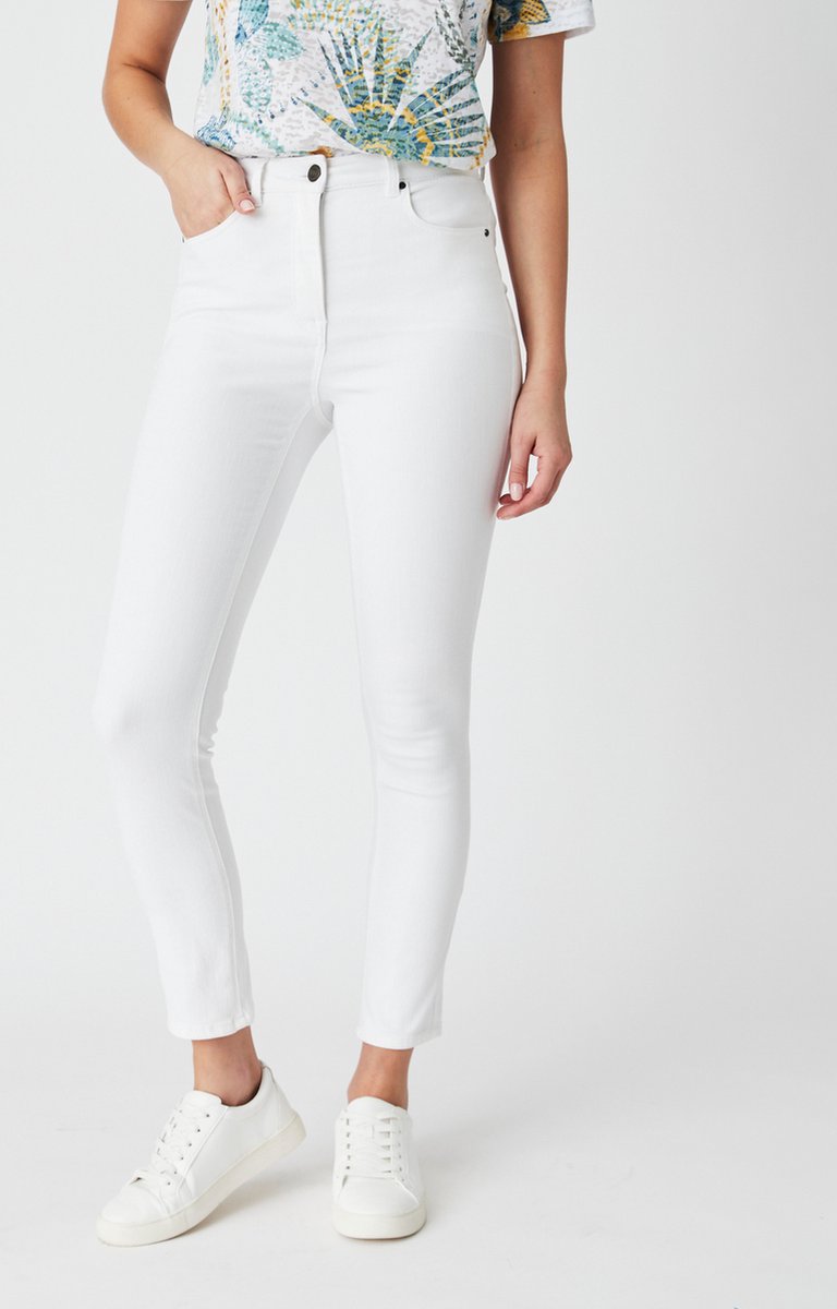 Damart - Jeans slim fit 7/8-broek 5 zakken Perfect Fit by Damart - Dames - Wit - 44