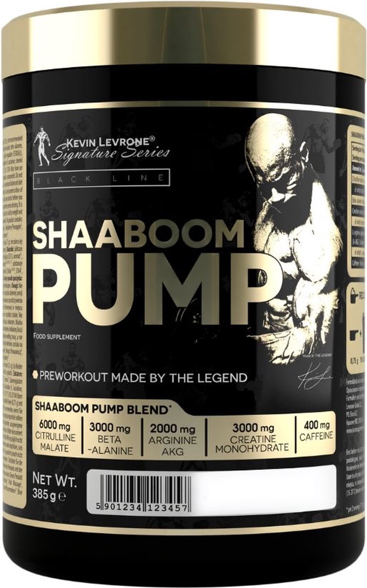 Kevin Levrone - Shaaboom Pump - Pre-workout - Muscle pump - met AAKG, Citruline, Creatine, Beta alanine - 385g - Mango en Citroen - 44 porties