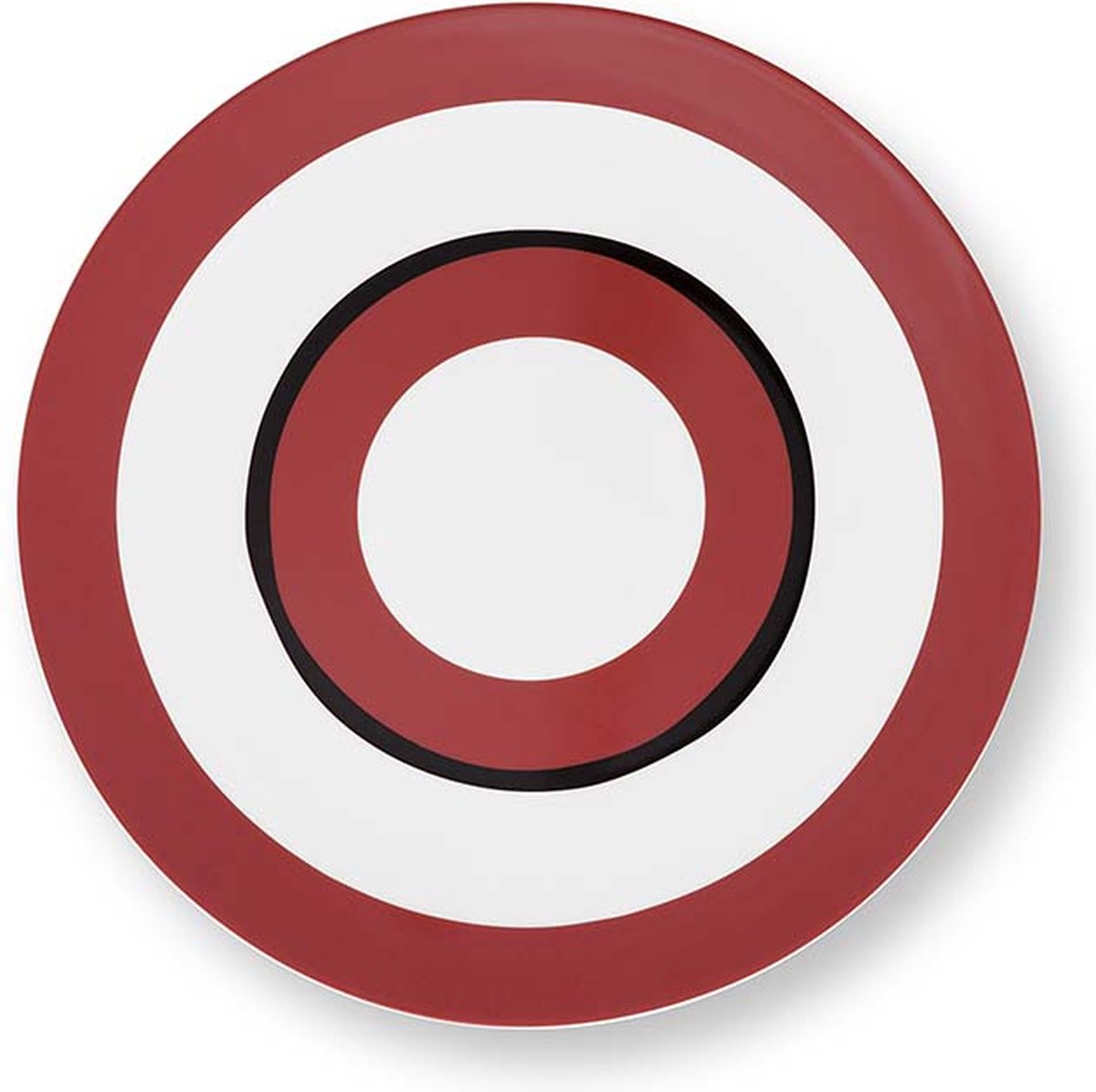 VT Wonen circles Earth Red - dinerbord - ⌀ 25.5cm - porselein - bord - rood - servies - cirkel