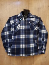 Houthakkers vest - Houthakkersvest - Blouse - Teddy - Ritssluiting - Rits - Maat M - Blauw - Bruin - Wit - Flanel - Thermo - Vest