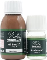 Rubio Monocoat Oil Plus 2C - Huile pour bois écologique en 1 couche pour Binnenshuis - Bourbon, 130 ml