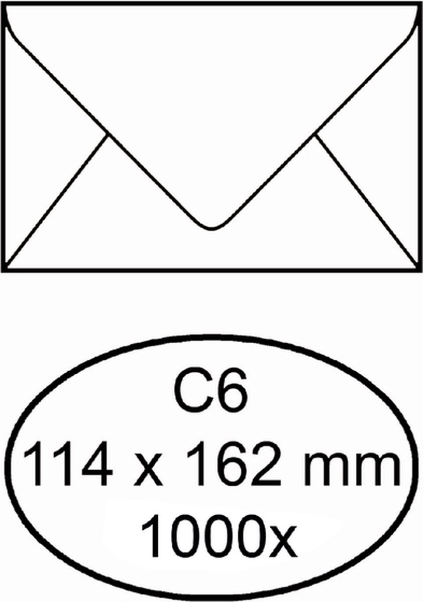 Bankenvelop C6 Wit Gegomd 183008