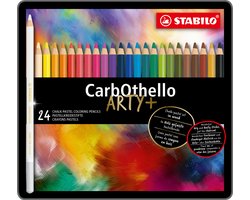 STABILO CarbOthello - Kalkpastel Kleurpotloden - Metalen Etui Met 24 Kleuren