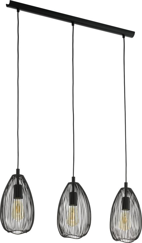 EGLO Clevedon Hanglamp - E27 - 78 cm - Zwart
