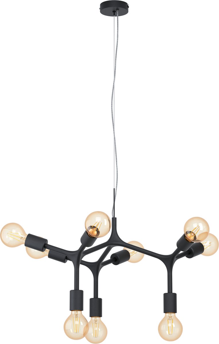EGLO Bocadella Hanglamp - E27 - Ø 64 cm - Zwart