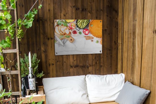 Tableau de jardin Légumes - Fruits - Viande - Herbes - 80x60 cm - Affiche de jardin