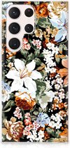 TPU Case geschikt voor Samsung Galaxy S23 Ultra Dark Flowers