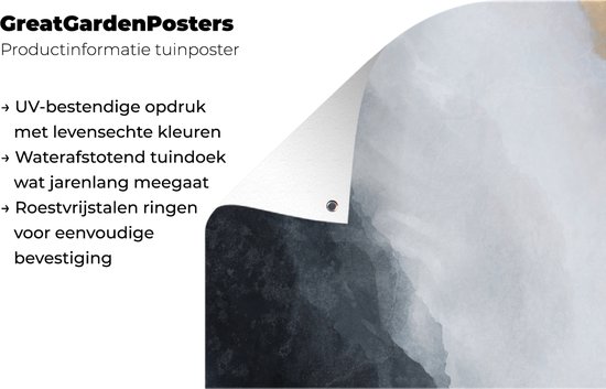 Affiche de jardin - Toile de jardin - Affiches extérieures - Abstrait - Peinture - Or - Posters de jardin cm - Jardin